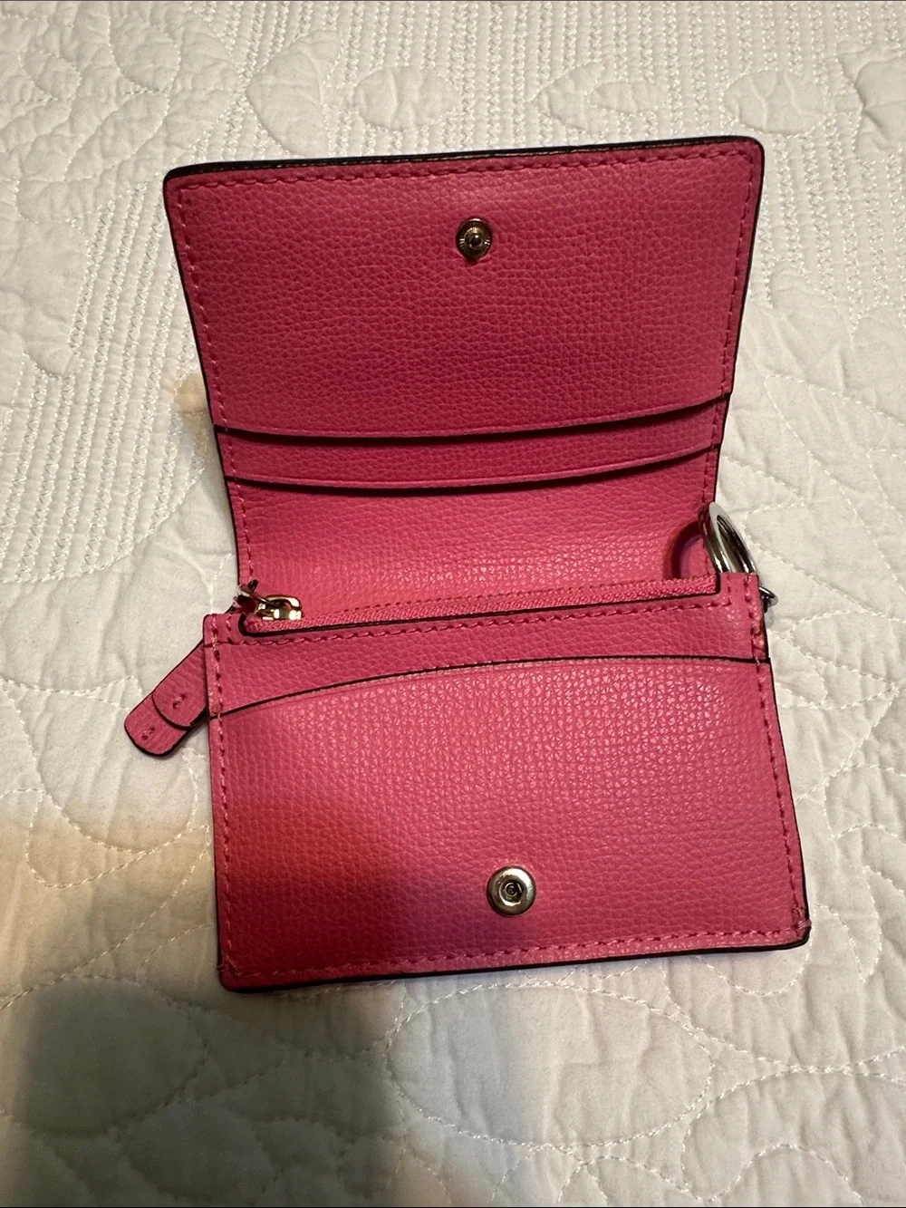 kate spade Pink Leather Key Ring Card Case